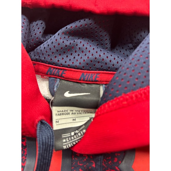 Nike Boston Red Sox MLB Performance Hoodie Mens Medium Red Navy B Logo - Picture 4 of 5